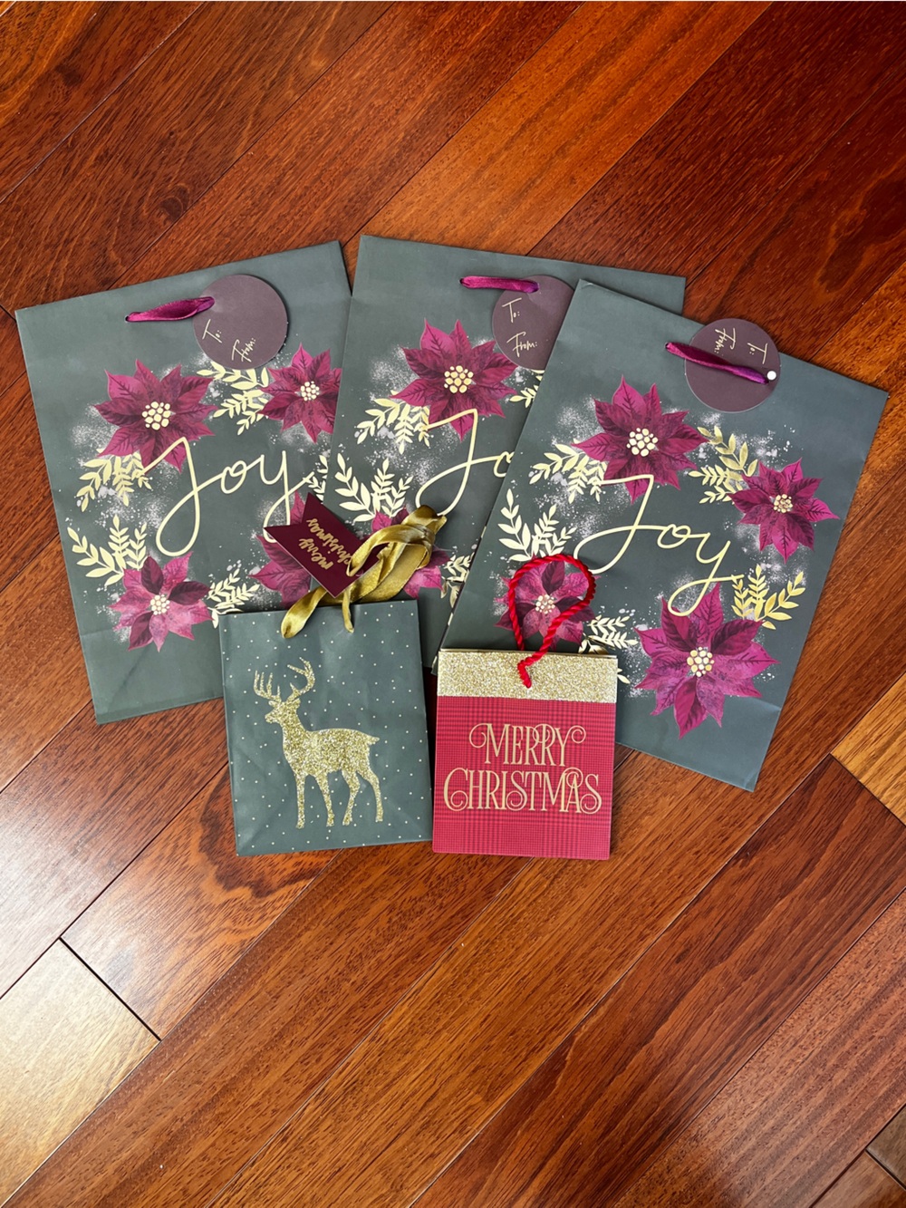 Design Focus Holiday Christmas Gift Bags
